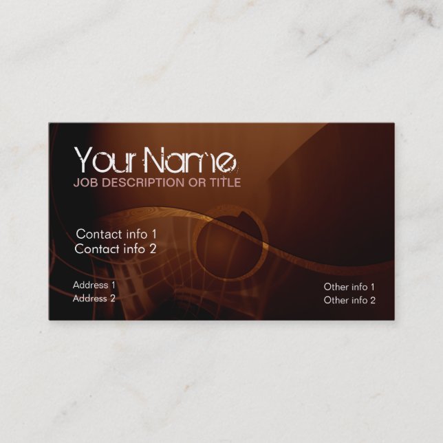 Chocolate Sounds Business Card Visitenkarte (Vorderseite)