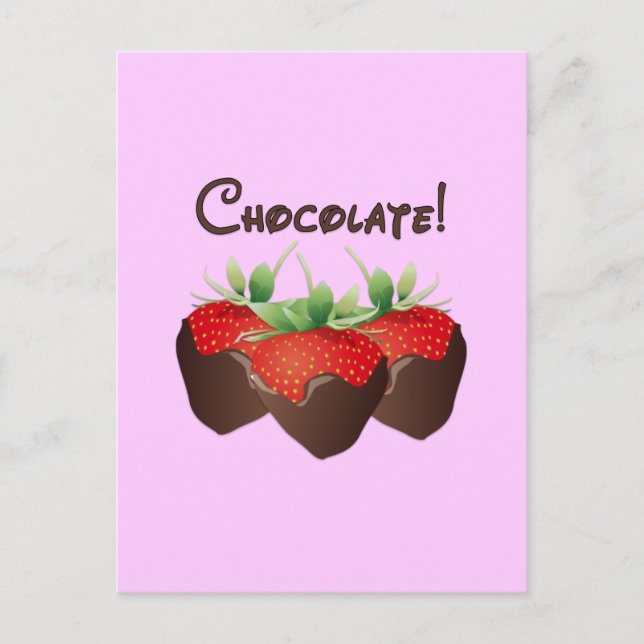 Chocolate Strawberry Postkarte (Vorderseite)