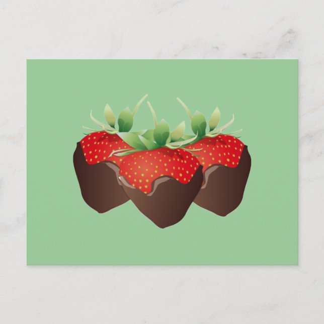 Chocolate Strawberry Postkarte (Vorderseite)