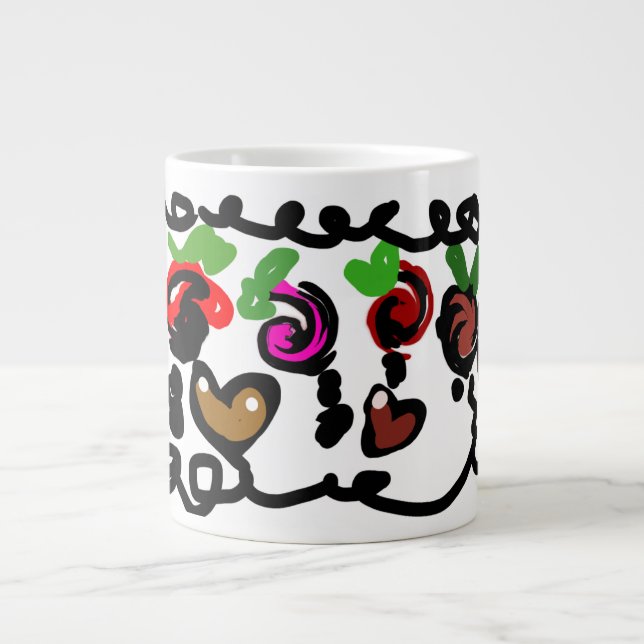 Chocolate Strawberry's valentine  Jumbo-Tasse (Vorderseite)