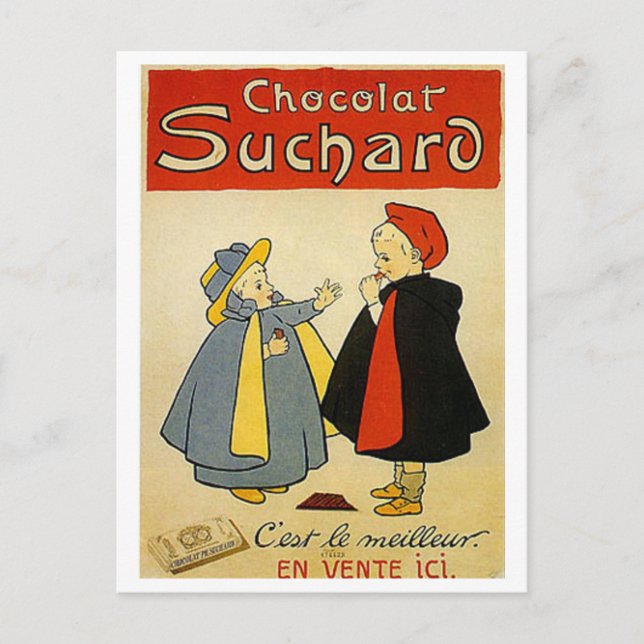 Chocolate Suchard 2 Vintage Ad Postkarte (Vorderseite)