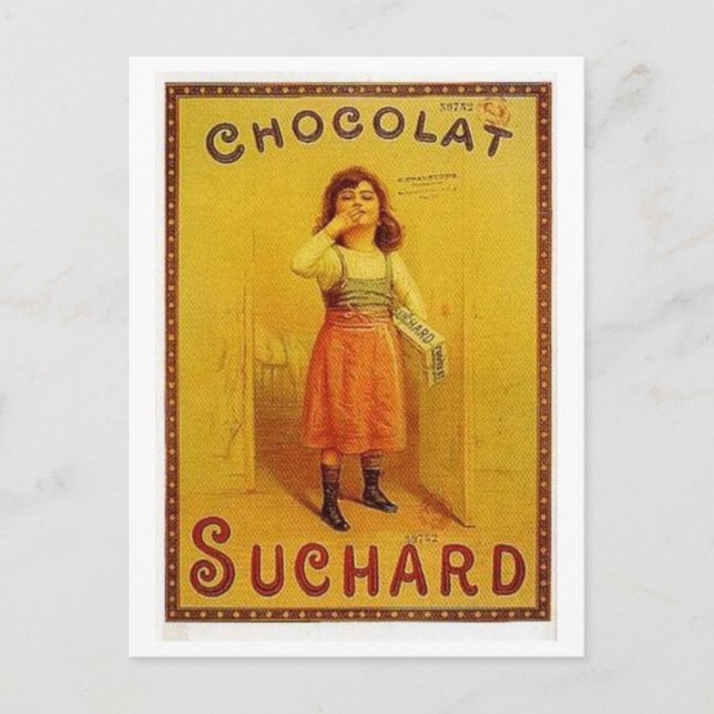 Chocolate Suchard Vintage Ad Postkarte (Vorderseite)