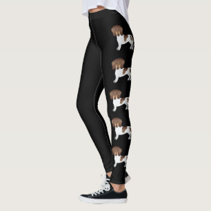 Chocolate & Tan Pied Kurzhaar Dachshund Hunde Leggings