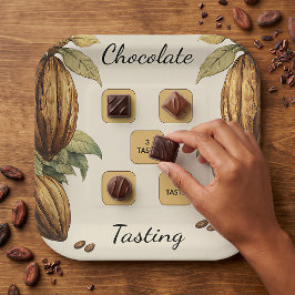 Chocolate Tasting Guide Vintage Style Pappteller
