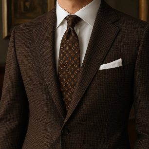 Chocolate Tobacco Heritage Jacquard Krawatte