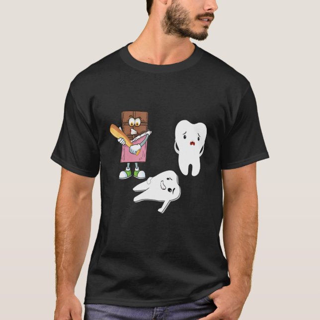 Chocolate Tooth Dental Hygienic T-Shirt (Vorderseite)