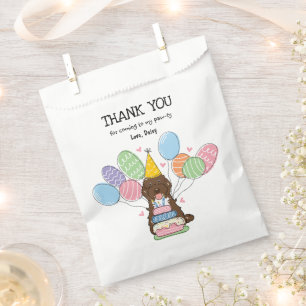 Chocolate Tuxedo Cockapoo Cavapoo Geburtstagsparty Geschenktütchen