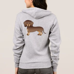 Chocolate und Tan glatthaariger Dachshund süßer Hu Hoodie