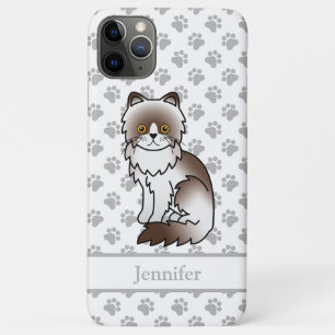 Chocolate-Zweifarbige Perser-Süße Cartoon-Katze & Case-Mate iPhone Hülle