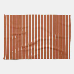 Chocolatebraun Streifen Design  Geschirrtuch