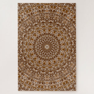 Chocolatebraun-weißes Mandala-Muster