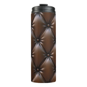 Chocolateleder: Luxuriöse Polstertextur Thermosbecher