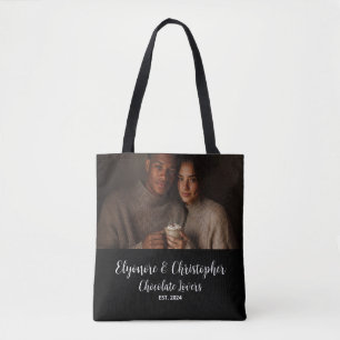 Chocolateliebhaber-Paar Etabliert Foto-Geschenk Tasche