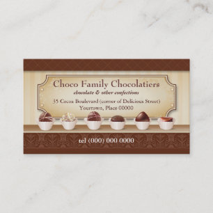 Chocolatier Anzeigen-Zähler-Visitenkarte Visitenkarte