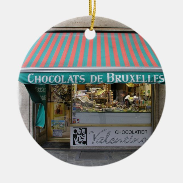 Chocolatier, Brüssel, Belgien Keramik Ornament (Vorne)
