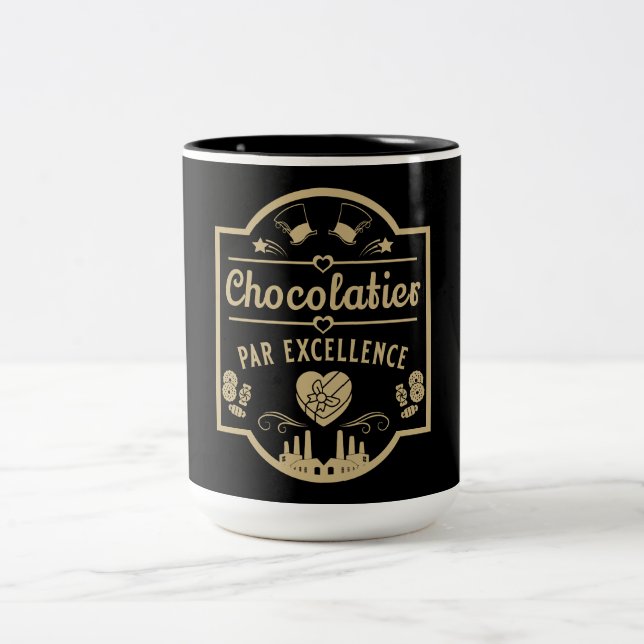 Chocolatier Maker Zweifarbige Tasse (Mittel)