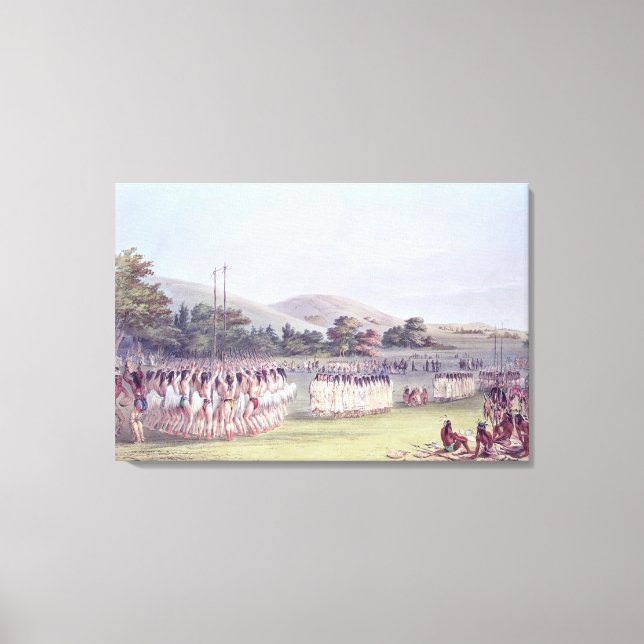 Choctaw Ball-Play Dance, 1834-35 Leinwanddruck (Vorderseite)
