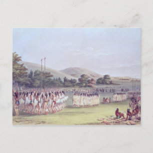 Choctaw Ball-Play Dance, 1834-35 Postkarte