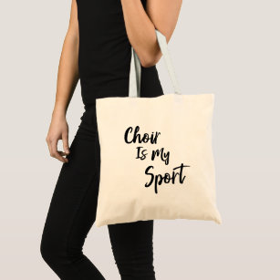 Choir Is My Sport Funny Quote Minimal Typography  Tragetasche