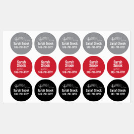 Choir Red, Gray, Black, White Customizable Iron-On Etiketten