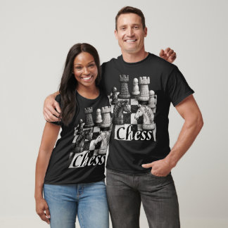 Choisis ton camp ! T-shirt d'échecs foncé