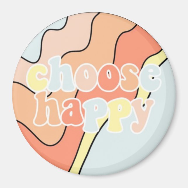Choisissez Happy esthétique les années 70 aimant f (Devant)