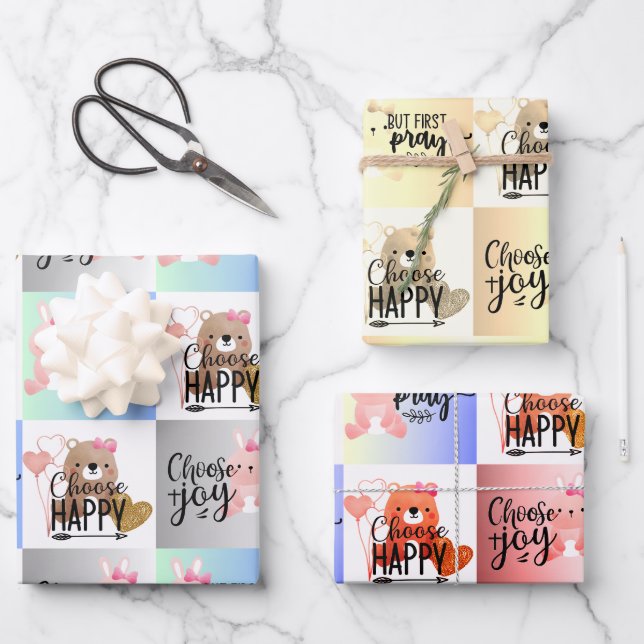 Choisissez Joy, Choisissez Happy, Mais Papier Gris (Recto)