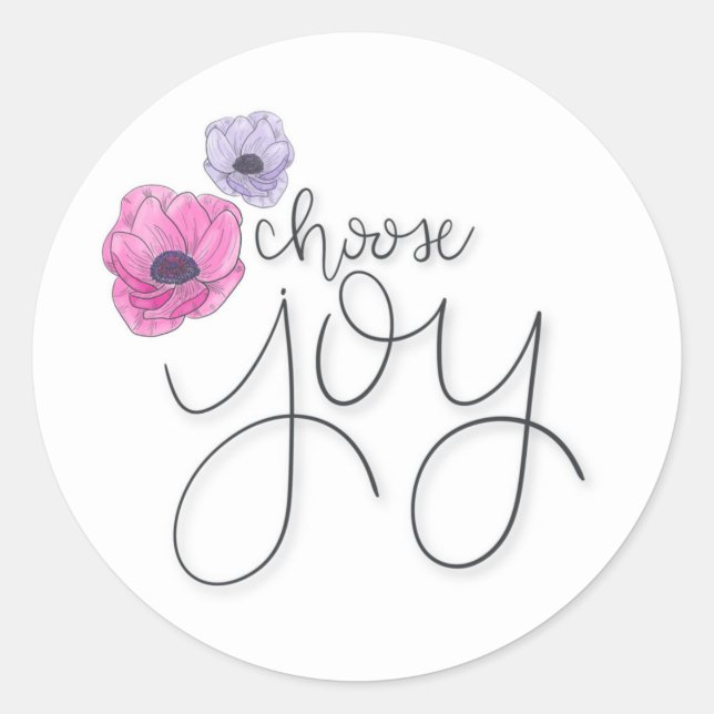 Choisissez Joy Round Sticker (Devant)