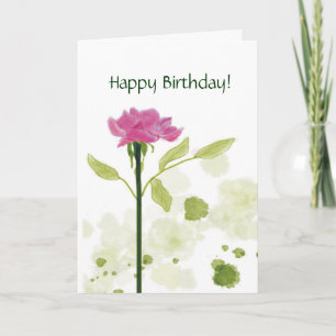 Choisissez la carte de voeux rose d'anniversaire