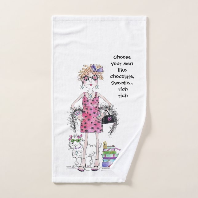 Choisissez vos hommes comme Chocolat, Chérie...ric (Serviette à main)