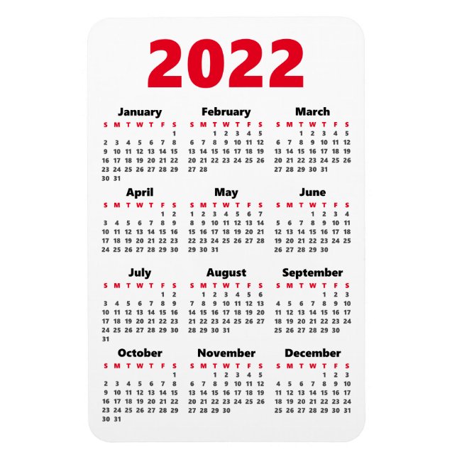 Choisissez vos propres couleurs | Magnet Calendrie (Vertical)