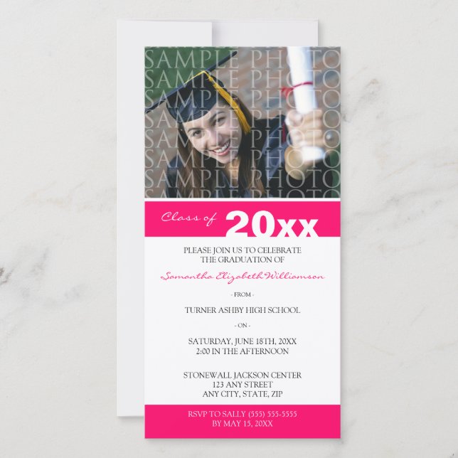Choisissez votre Faire-part de graduation personna (Devant)