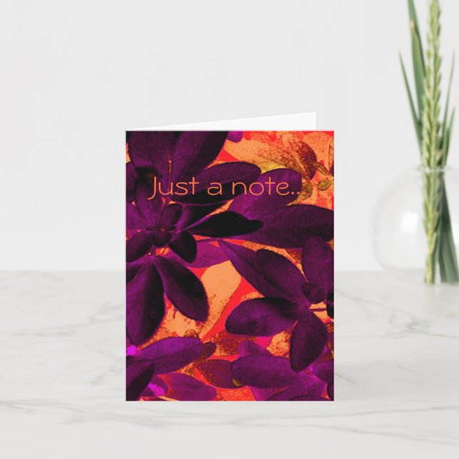 Choisya Herbst 3 "Just a note" Karte vertikal (Vorderseite)