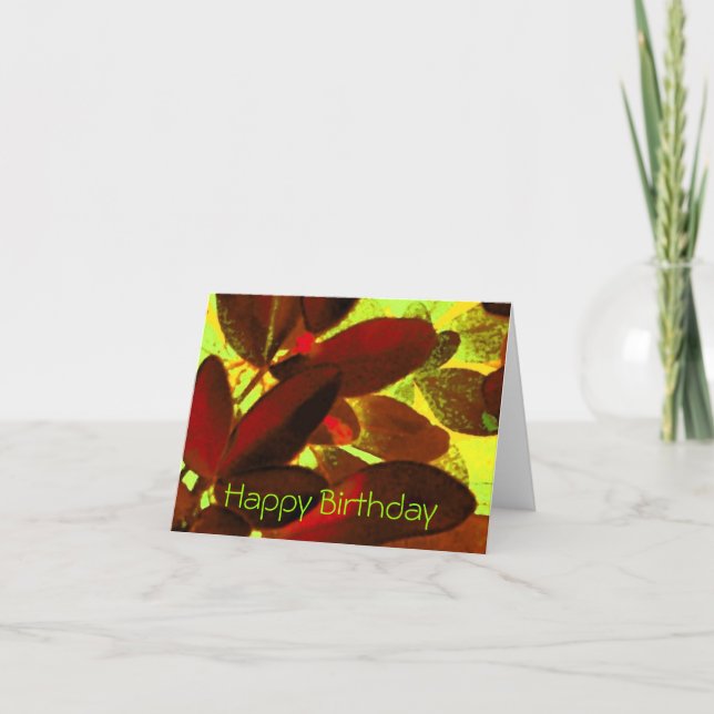 Choisya Herbstkarte 2 "Happy Birthday" Karte (Vorderseite)