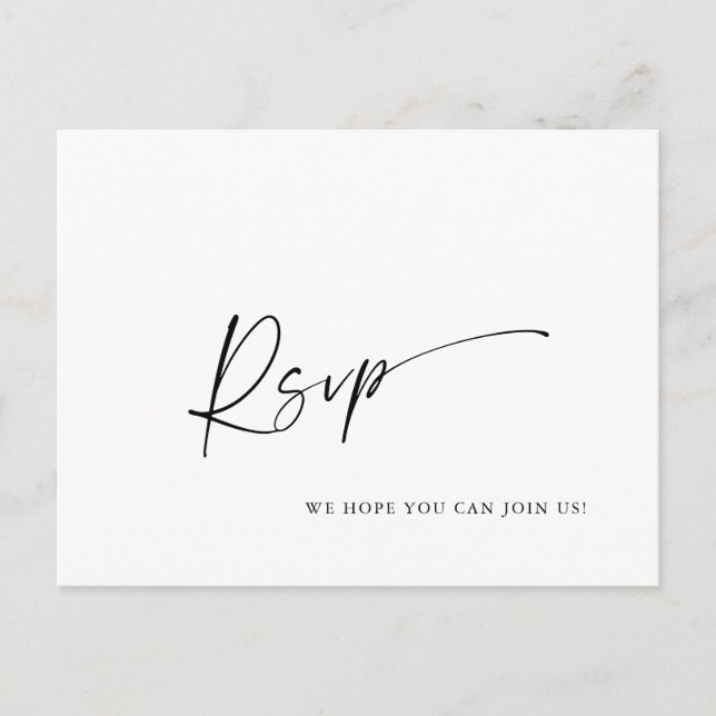 Choix de menu de calligraphie élégante pour RSVP d (Devant)