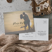 Choix de menu de photo de calligraphie RSVP