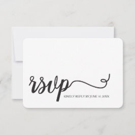 Choix de menu RSVP de mariage de script simple
