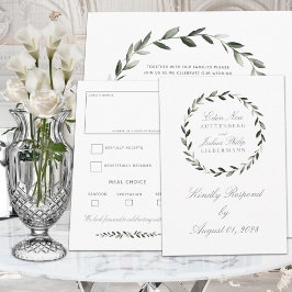 Choix de repas RSVP Elegant Traditional Olive Bran