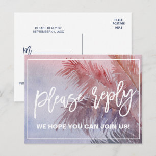 Choix du menu Coucher de soleil tropical RSVP