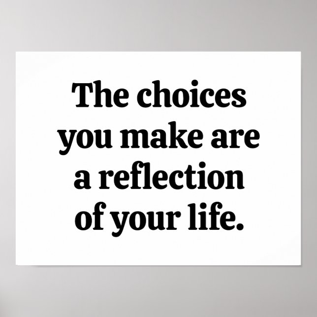 Choix que vous faites Poster (Devant)