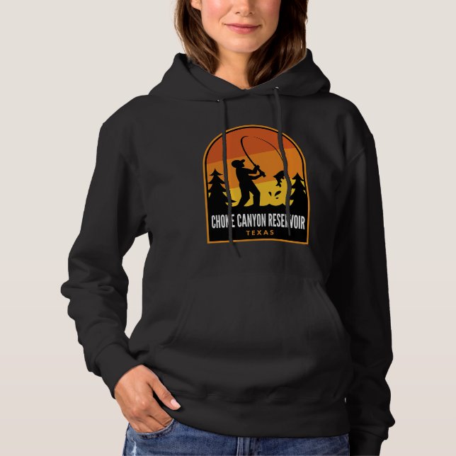 Choke Canyon Reservoir Texas Fishing Hoodie (Vorderseite)
