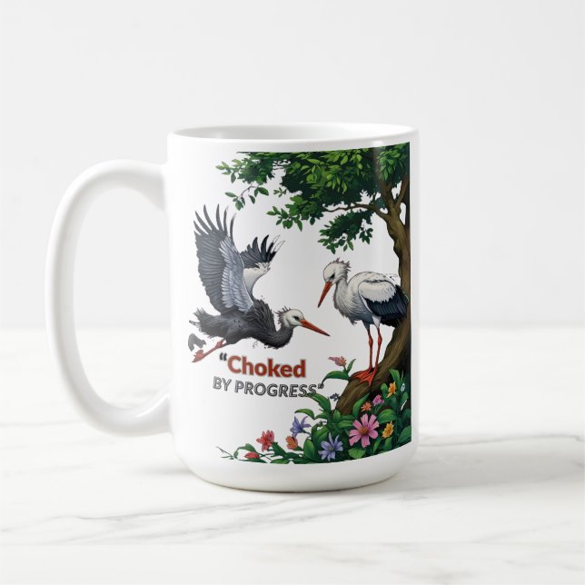 Choked by Progress – Eco Awareness Mug (Gauche)