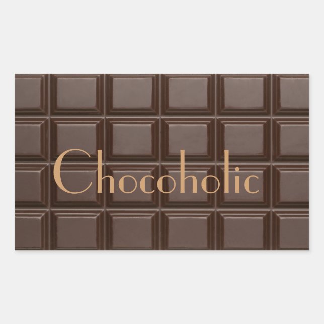 Chokoalkoholische Schokolade Bar eckheber Rechteckiger Aufkleber (Vorderseite)