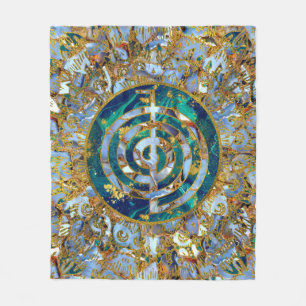 Choku Rei Symbol in der Mandala auf Marmor und Fleecedecke