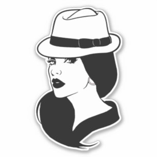 Chola Mexican Gangster Girls Face Art Aufkleber