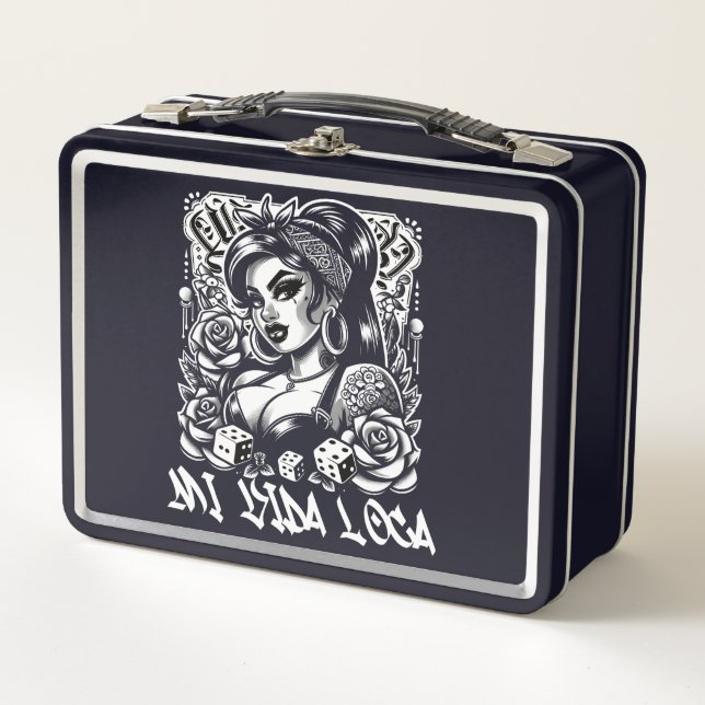 Chola Mi Vida Loco - Bold Street Style Art Metall Brotdose (Vorderseite)