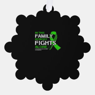Cholangiocarcinoma Awareness - American Flag Green Ornament Karte