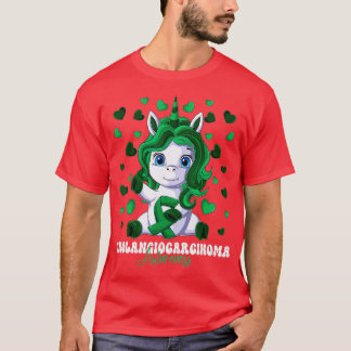 Cholangiocarcinoma Awareness Month Green Ribbon T-Shirt