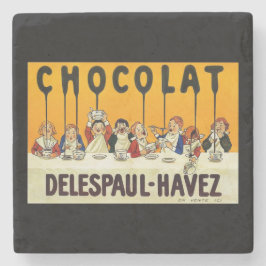 Cholat Delespaul Havez Kinder mit Kakaosirup Steinuntersetzer