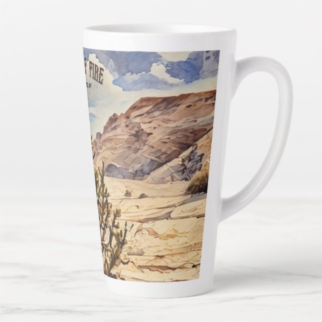 Cholla Cactus, Valley of Fire Staat Park Latte Tas Milchtasse (Rechts)